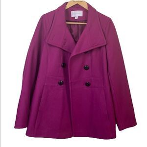 Relatively fully lined M dark pink winter coat